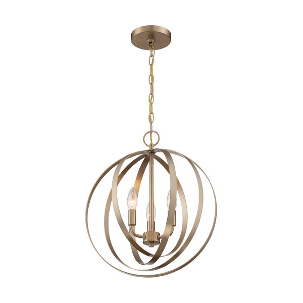 Nuvo Fixture, Pendant, 3-Lght, Incandescent, 60W, 120V, B10, Candelabra Bse, Weight: 6.98 60/7057 - main